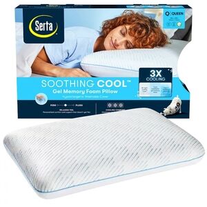 New In Box Serta Soothing Cool Gel Memory Foam Pillow Queen